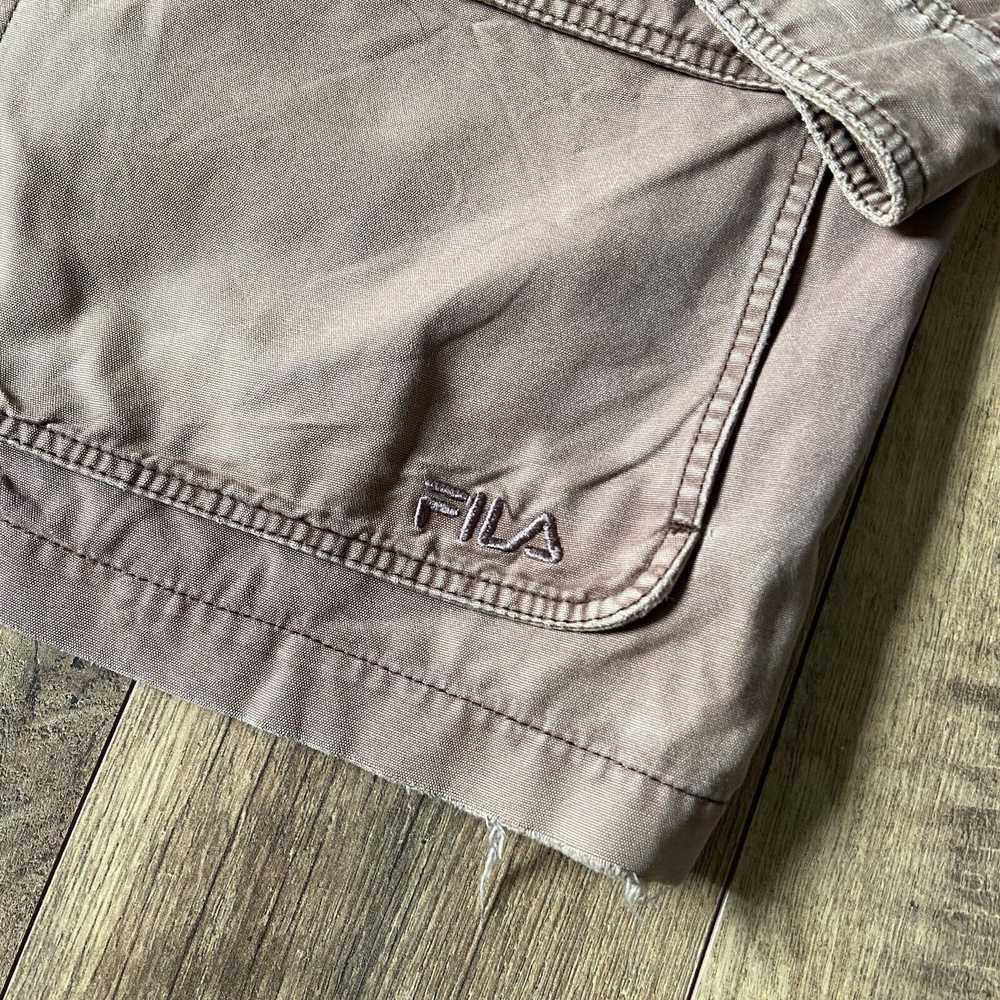Vintage Fila Field Jacket 90s Size XL Brown Chore… - image 3