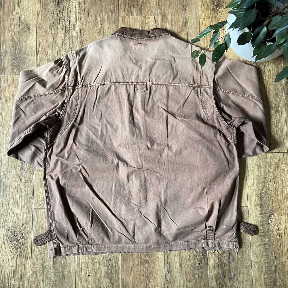 Vintage Fila Field Jacket 90s Size XL Brown Chore… - image 4