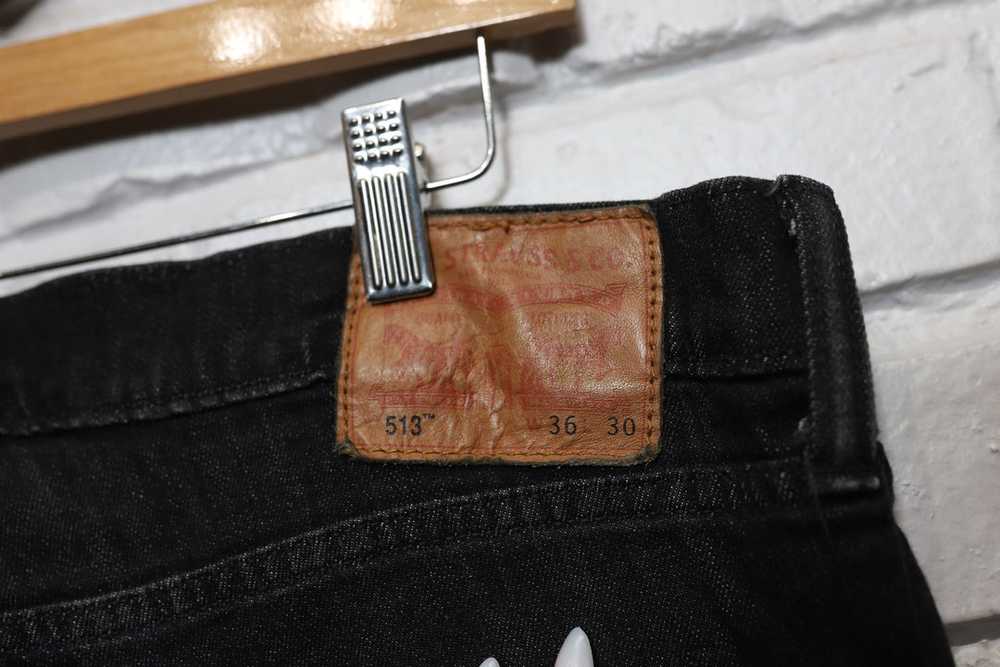 2010s levis 513 black denim jeans size 36/31 - image 5
