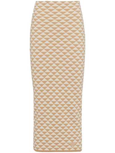 Product Details Prada Beige Jacquard Knit Skirt