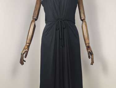 1950s Frank Usher Black Cocktail Dress - image 1
