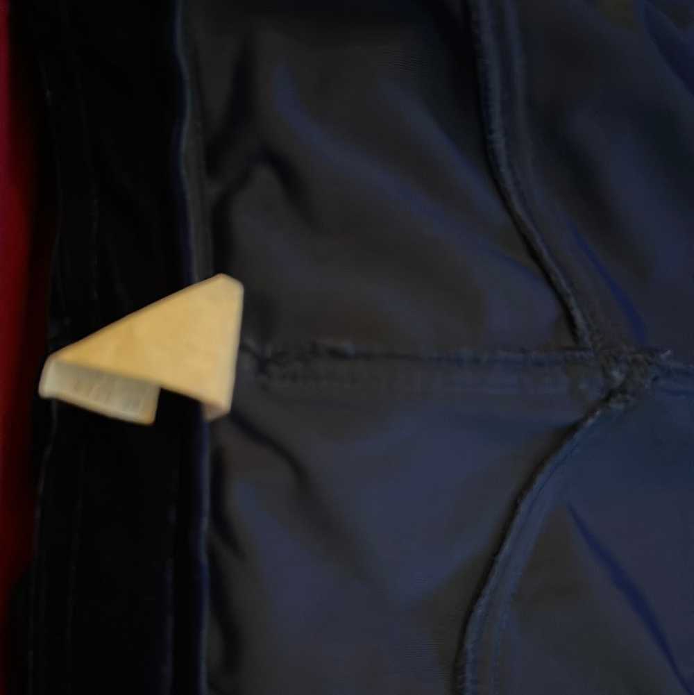 Denim Style Velvet Navy Blue Maxi Skirt 90’s Y2k - image 2