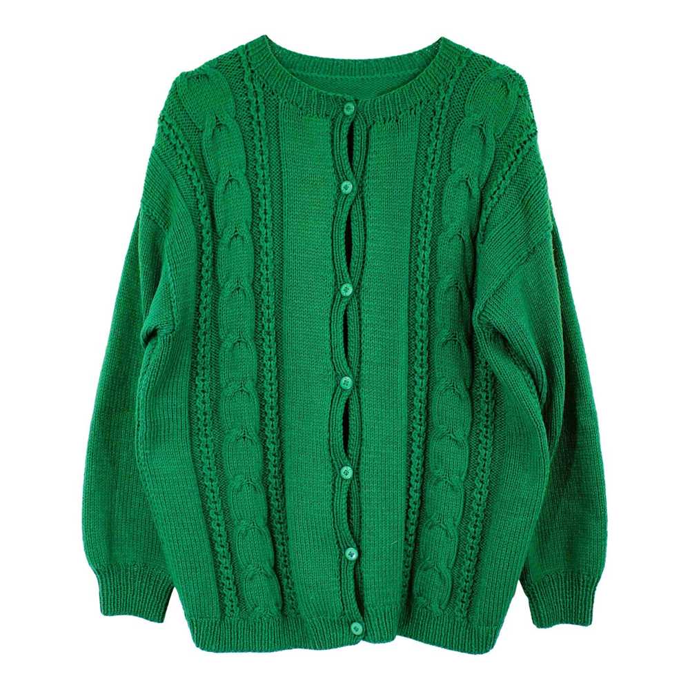 Green cardigan - Green cardigan Handmade In cotto… - image 1
