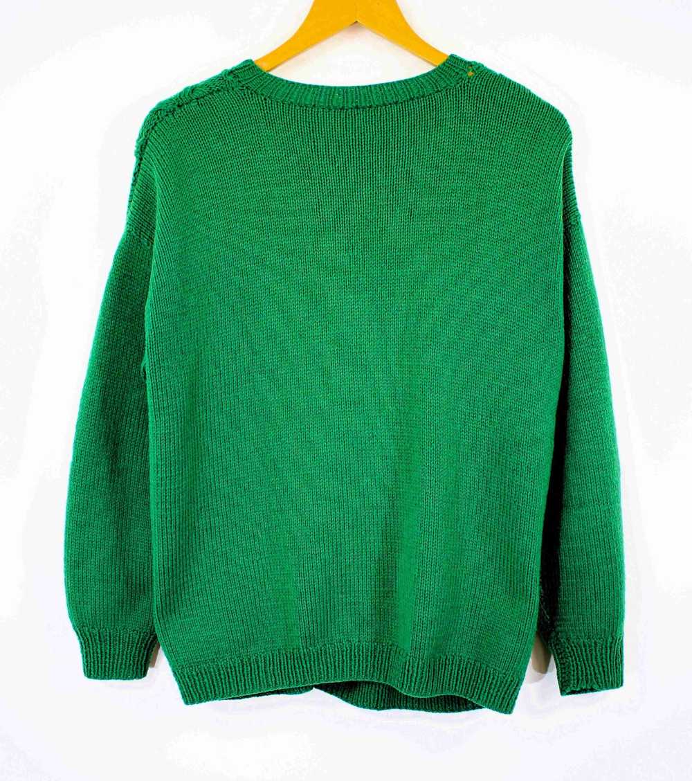 Green cardigan - Green cardigan Handmade In cotto… - image 4