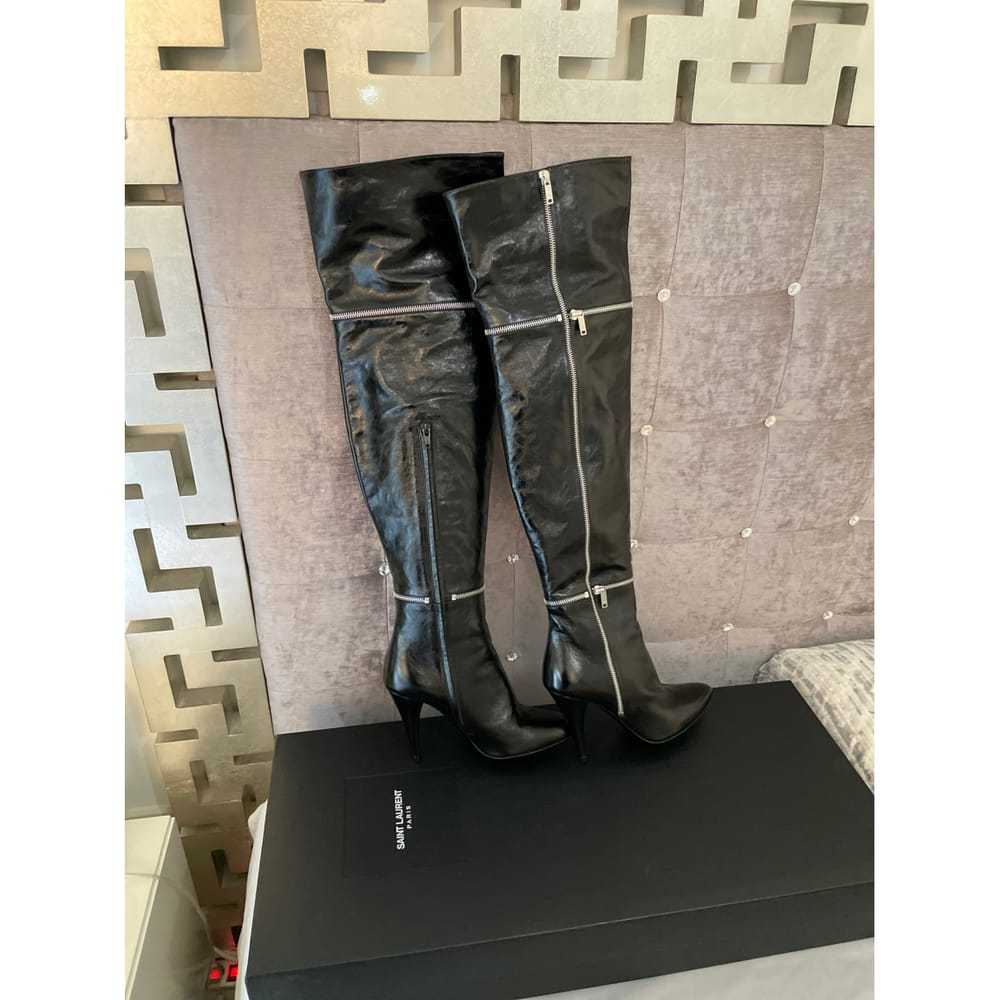 Saint Laurent Leather riding boots - image 8