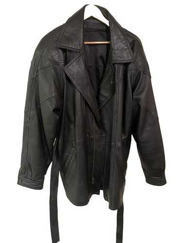 ECHT LEDER 【F】希少　90s レザーコート イタリア製　ヴィンテージ ECHT LEDER】希少 年代物 レザージャケット アメカジ 90s 革の