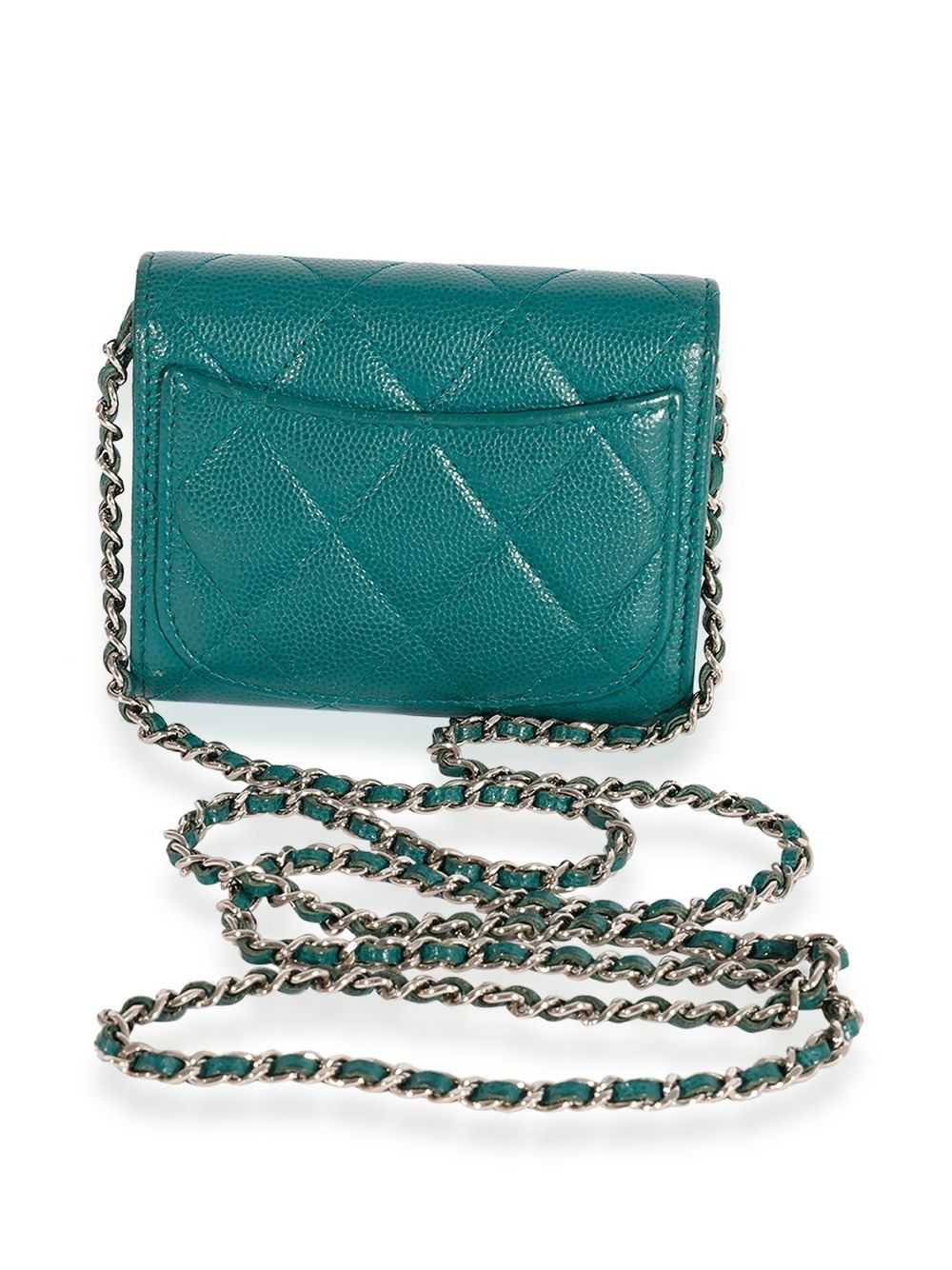 CHANEL Pre-Owned CC diamond-quilted chain wallet … - image 2