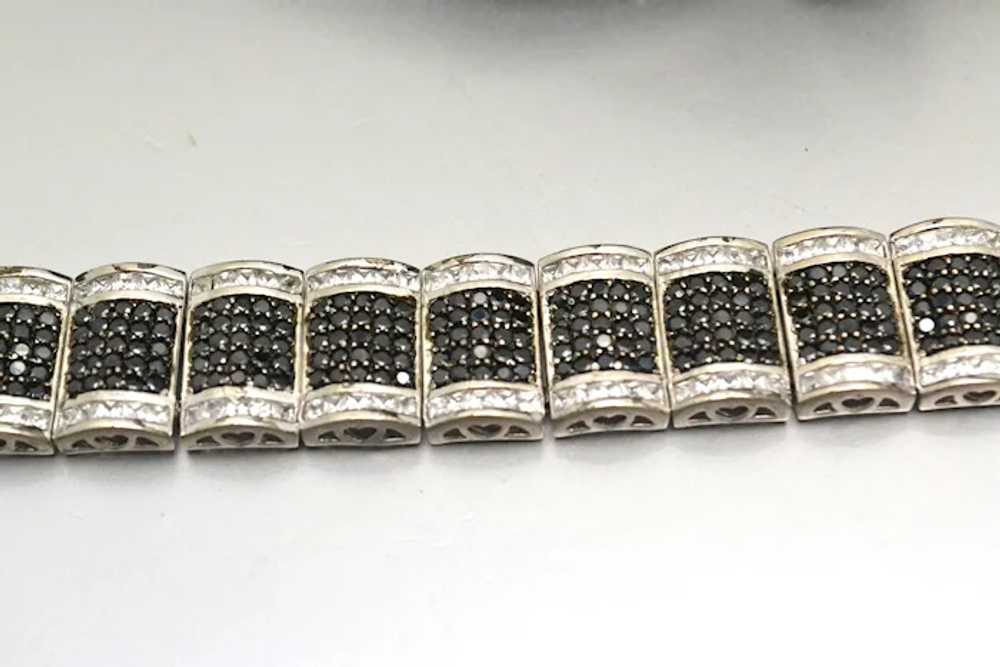 925 Sparkling Rhinestone Bracelet Art Deco Style … - image 10