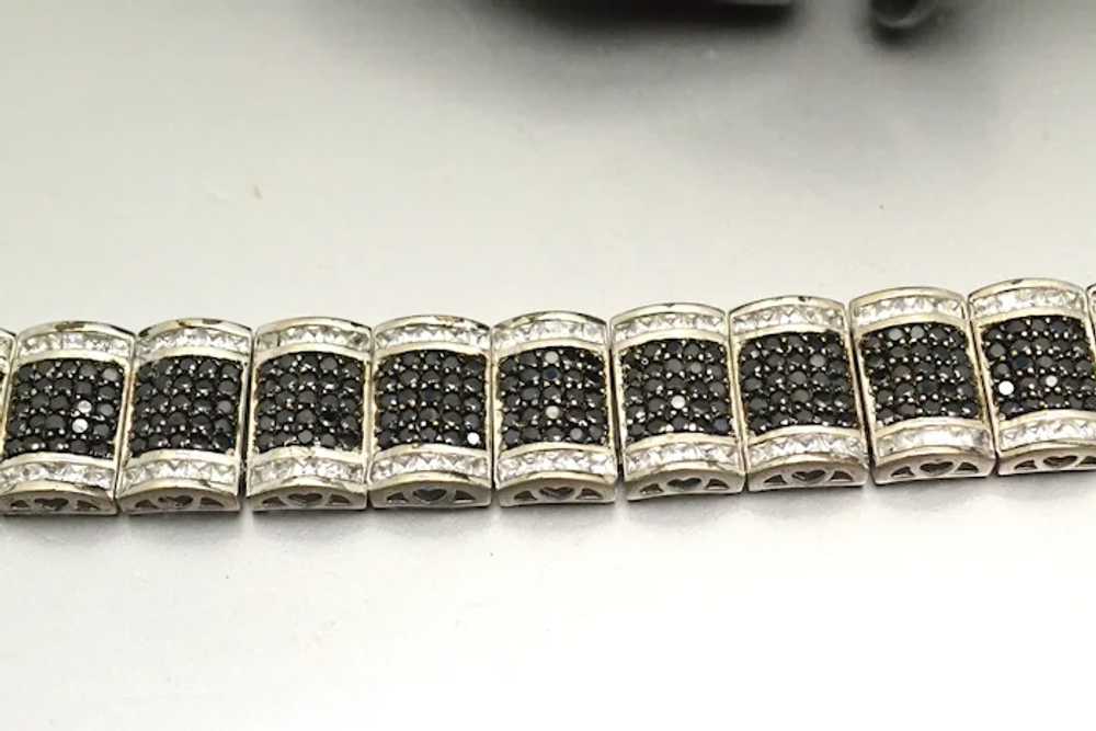925 Sparkling Rhinestone Bracelet Art Deco Style … - image 2