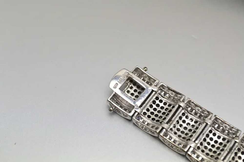 925 Sparkling Rhinestone Bracelet Art Deco Style … - image 4