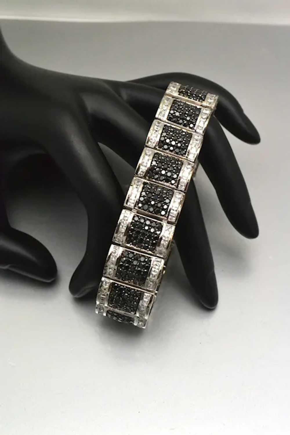 925 Sparkling Rhinestone Bracelet Art Deco Style … - image 8