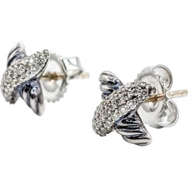 David Yurman "X" Cable Diamond Earrings