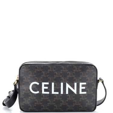 กระเป๋า Celine Wallet on strap in Triomphe canvas/ tan leather