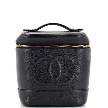 CHANEL Vintage Timeless Cosmetic Case Caviar Tall