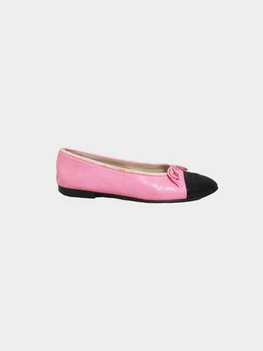 Chanel 2000s Black and Pink Two-toned Ballerina Fl