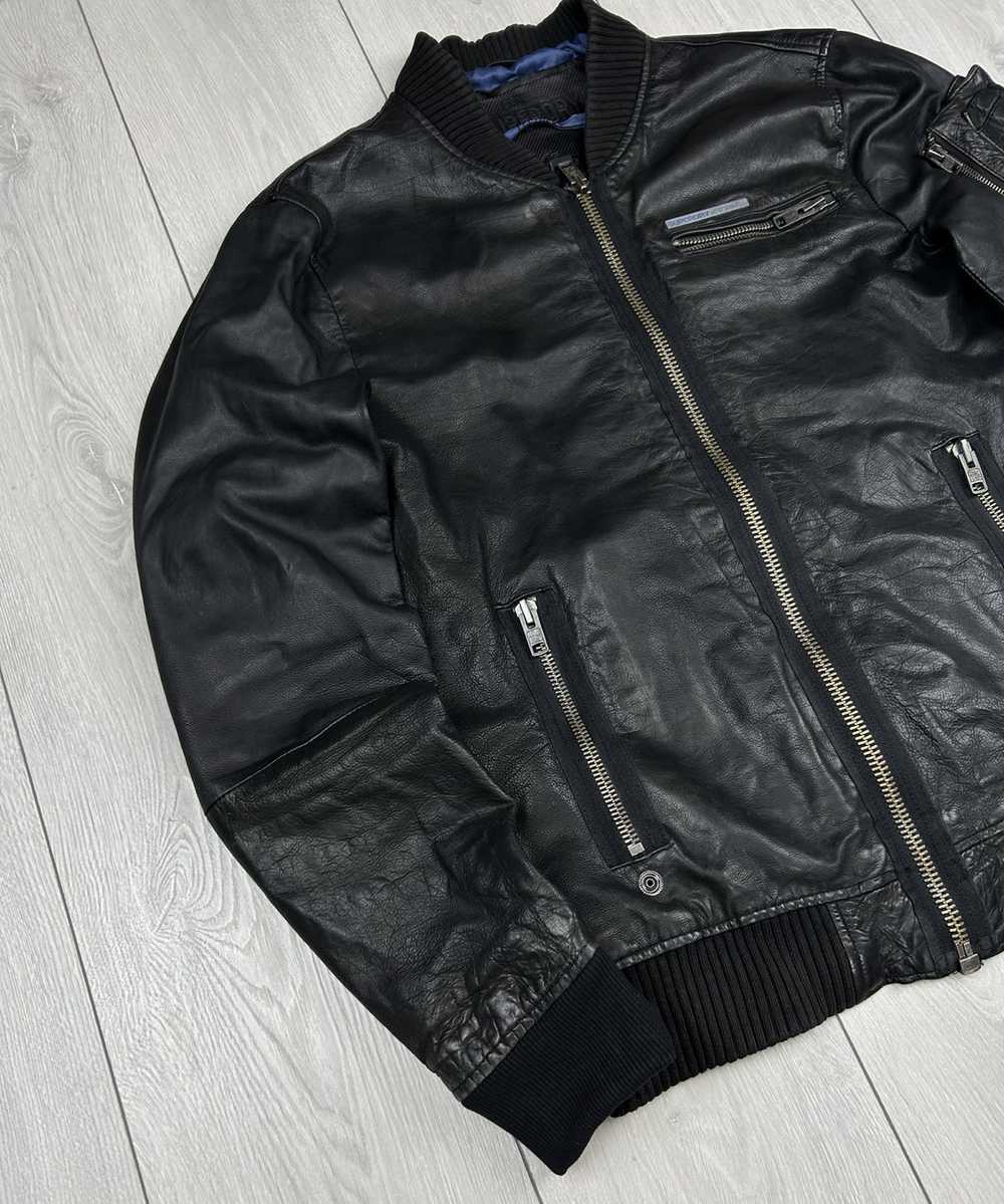Leather Jacket × Superdry SuperDry Leather Bomber… - image 4