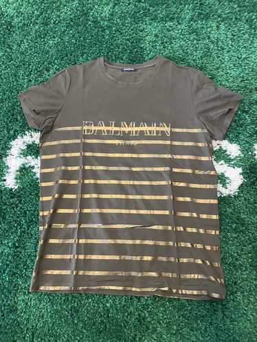 Balmain Balmain Logo Tee with French Stripes XL - image 1