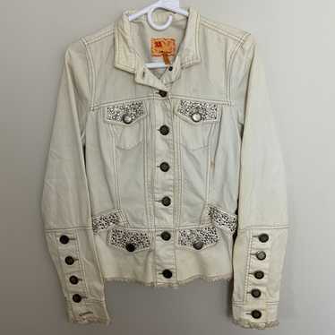 Vintage Y2K Twill Twenty Two Crystal Denim Jacket - image 1