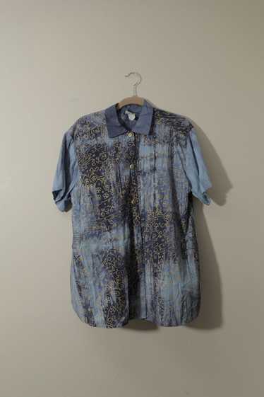 Vintage Dressing For 2 Scribbled Tie Dye Button Do