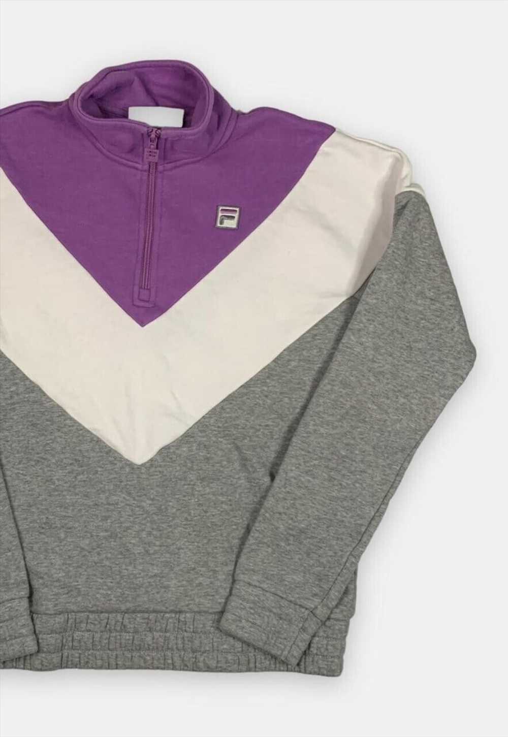 Vintage Fila embroidery purple 1/4 zip sweatshirt… - image 5