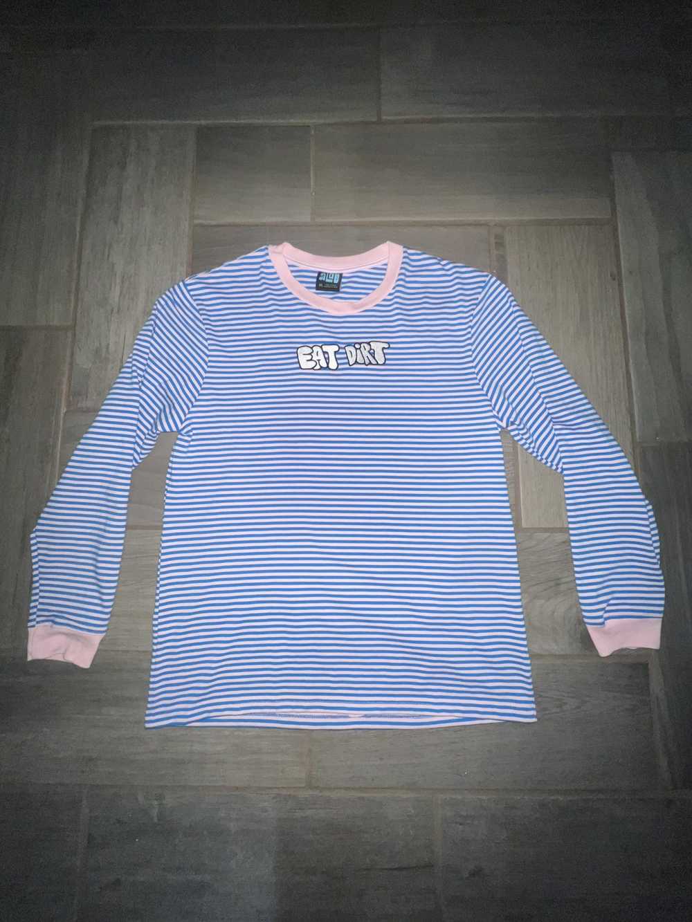 A Lab A-Lab SPF Blue & Pink Stripe LS T-Shirt V - image 1