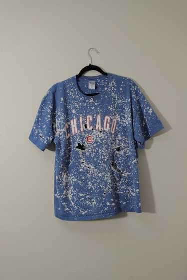 Gildan Gildan Chicago Cubs Ripped Splattered Blue 