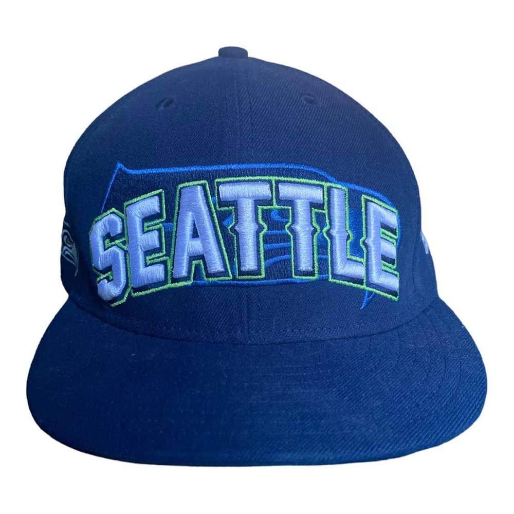 New Era Seattle Seahawks Hat New Era Fitted Blue … - image 2