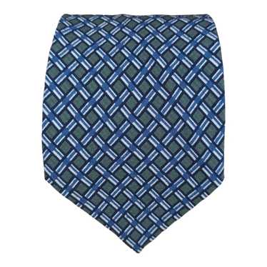 Alfred Dunhill DUNHILL Gray Geometric Silk Tie IT… - image 1
