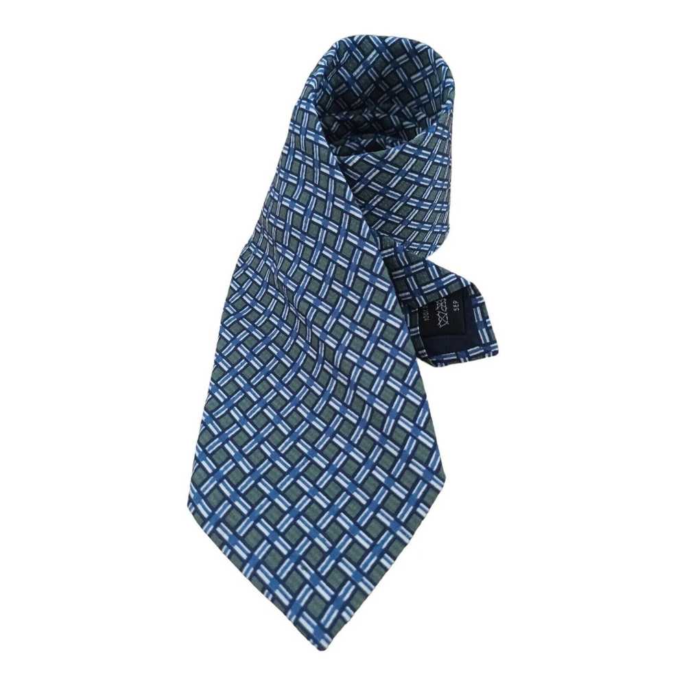 Alfred Dunhill DUNHILL Gray Geometric Silk Tie IT… - image 2