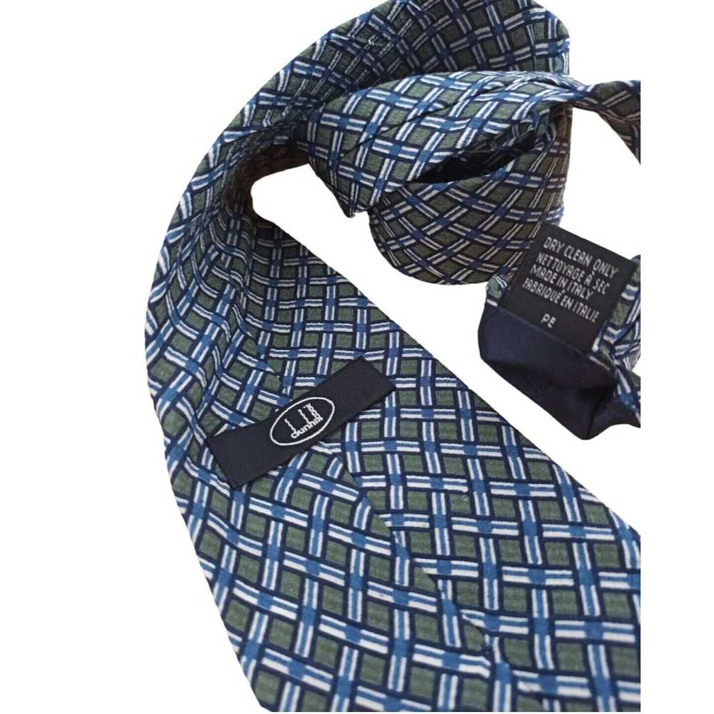 Alfred Dunhill DUNHILL Gray Geometric Silk Tie IT… - image 3