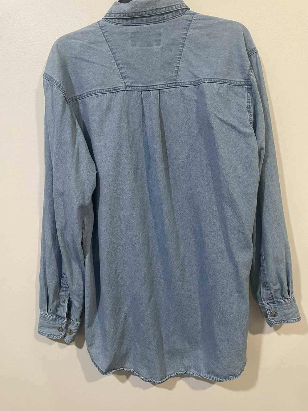 Wrangler Vintage Wrangler Denim Button Up Shirt - image 2