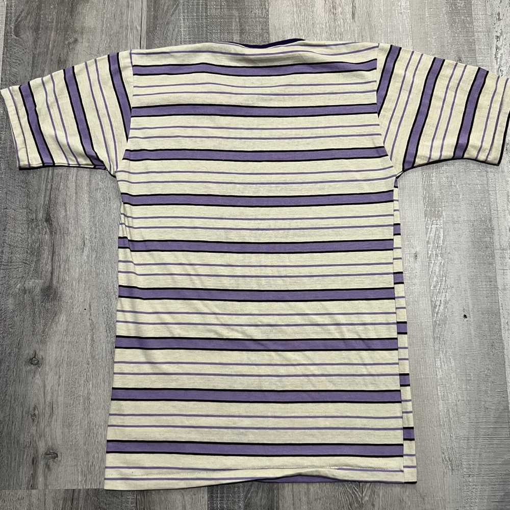 Vintage VTG 50s/60s California Striped Purple/Bei… - image 3