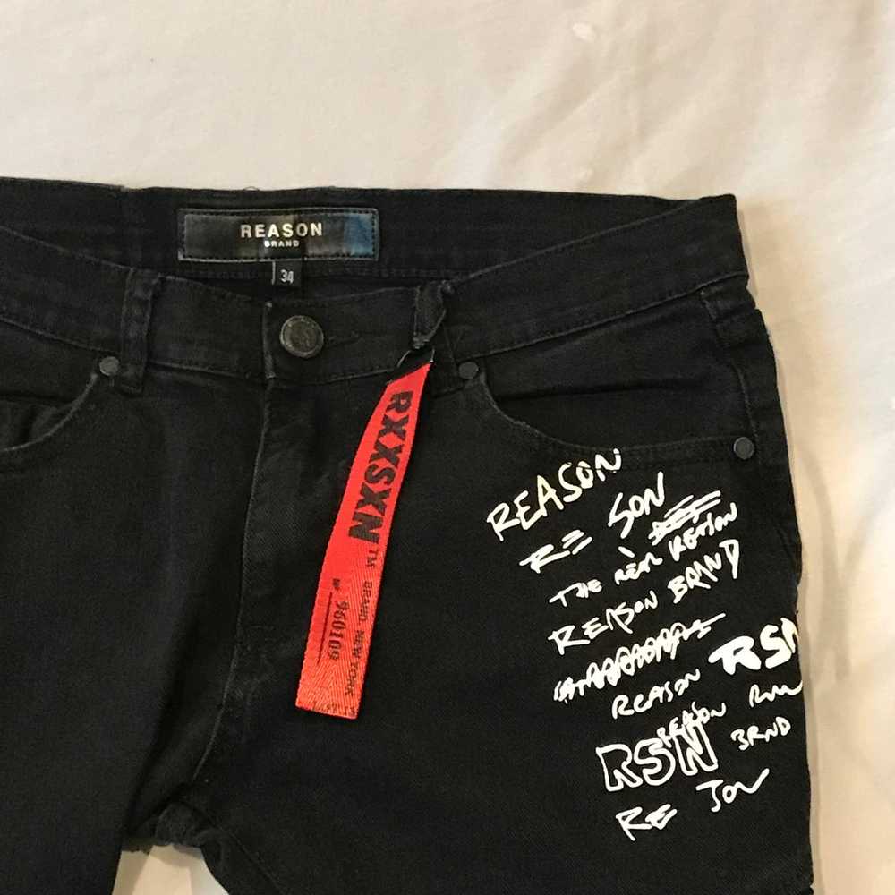 Reason Reason NYC Brand Black Streetwear Jeans Me… - image 5