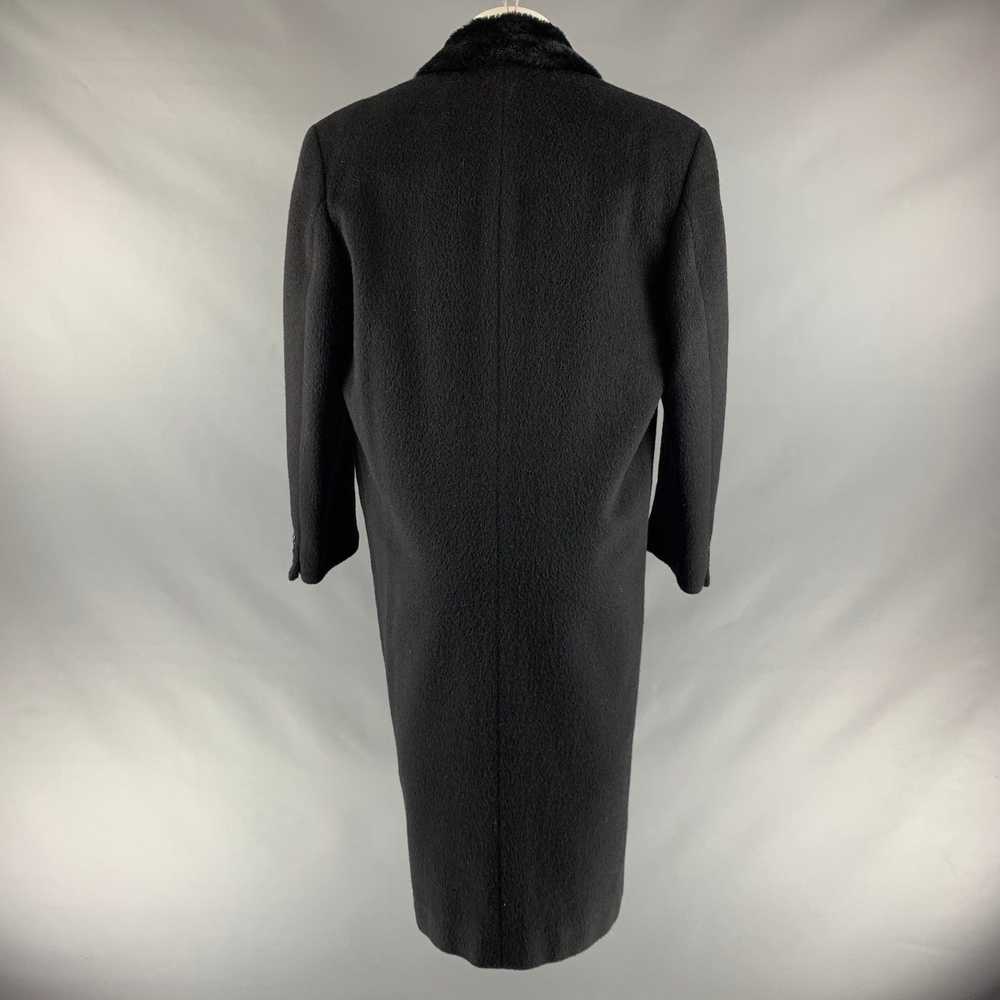 Other Black Solid Wool Blend Notch Lapel Coat - image 4