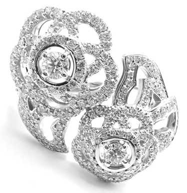 Chanel Chanel Camellia Two Flower 18k White Gold D