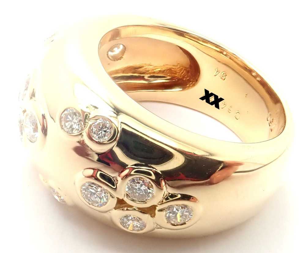 Cartier 18k Yellow Gold Diamond Flower Design Thi… - image 4