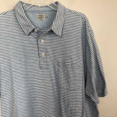 Faherty Faherty Striped Short Sleeve Polo Shirt