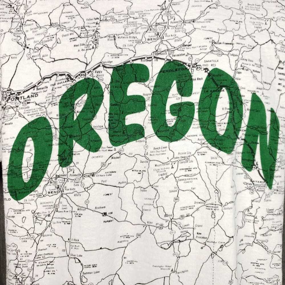 Vintage Oregon State Road Map T Shirt Vintage 90s… - image 2