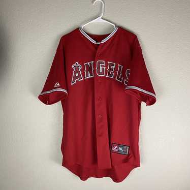 Vintage Anaheim Los Angeles Angels Jacket Majestic Size Large Red