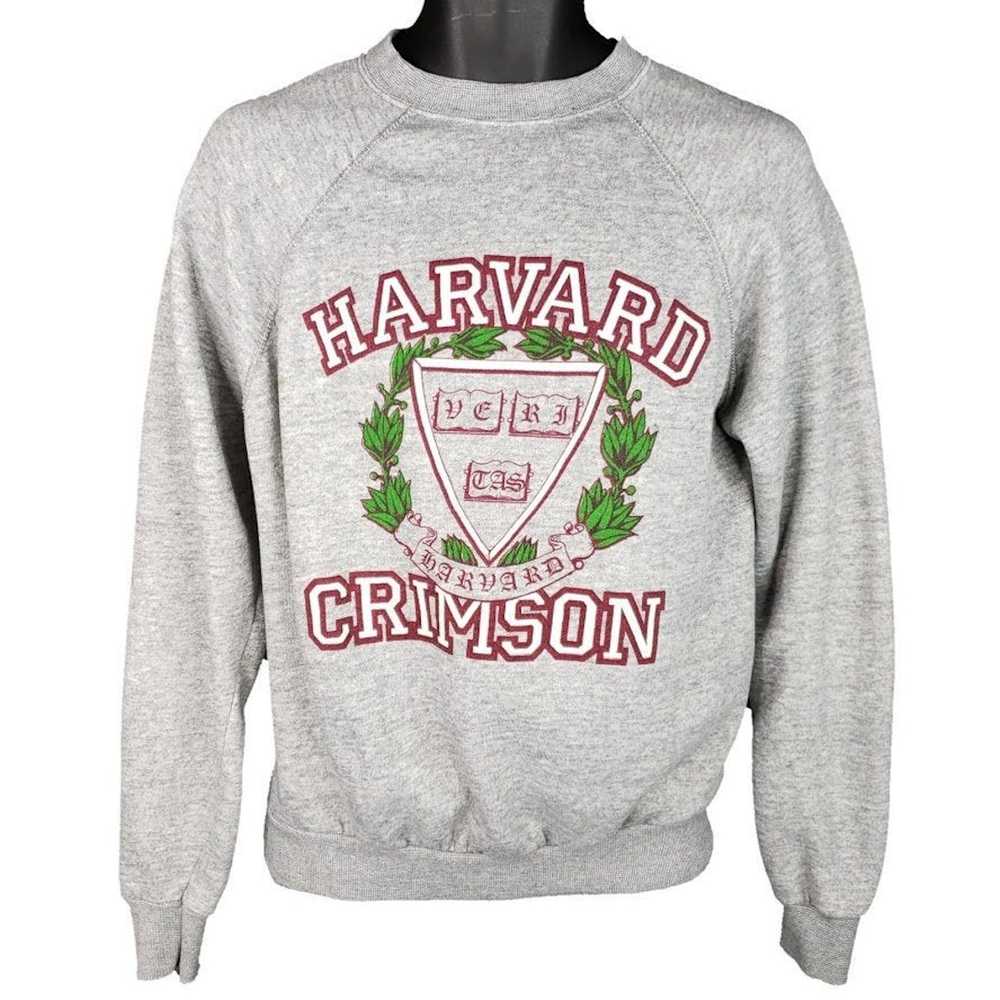 Vintage Harvard University Crimson Sweatshirt Vin… - image 1