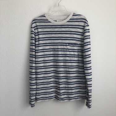 Billy Reid Billy Reid Long Sleeve Striped Pocket S