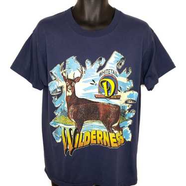 Whitetail Deer T Shirt Vintage 80s Wilderness 50/50 M… - Gem