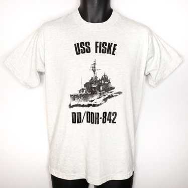 Fruit Of The Loom USS Fiske DD DDR 842 T Shirt Vin