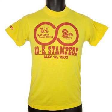 Anvil 10K Stampede Run T Shirt Vintage 80s 1985 Ge