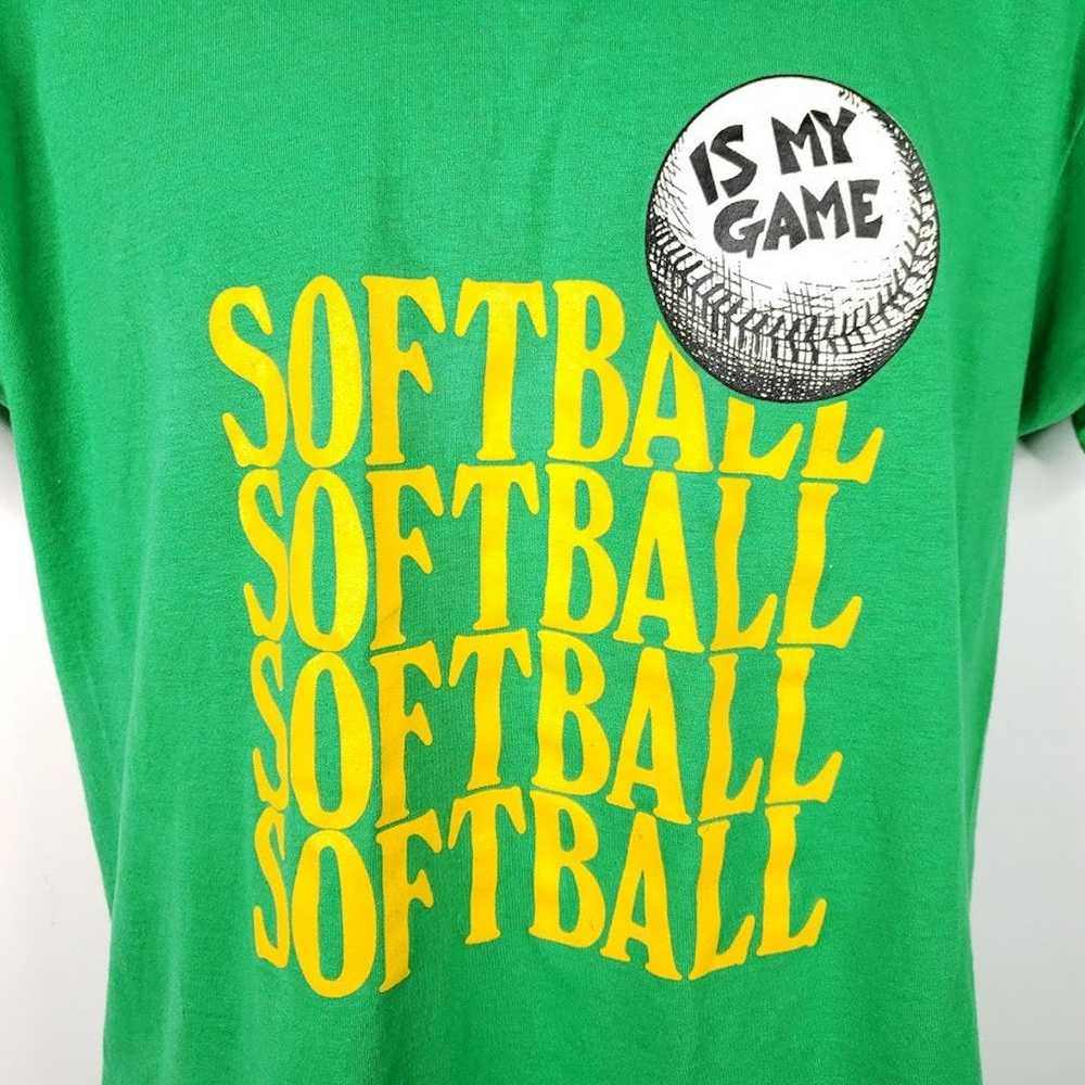 Screen Stars Softball T Shirt Vintage 80s Screen … - image 2