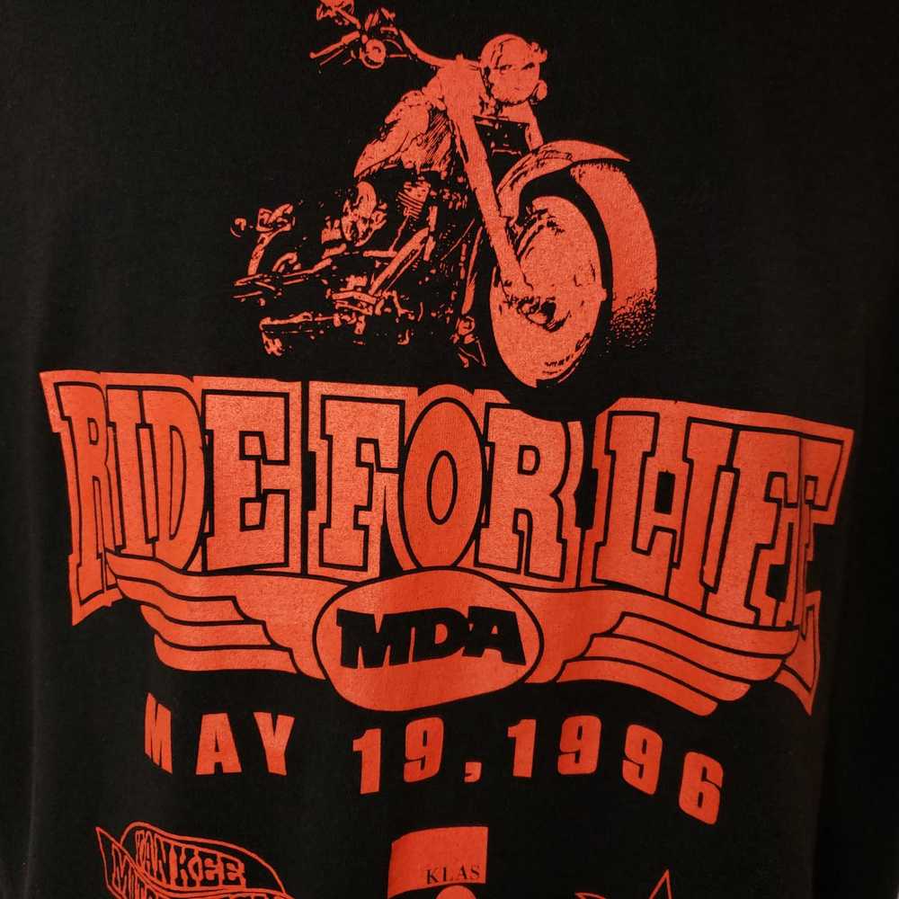 Screen Stars Ride For Life MDA T Shirt Vintage 90… - image 3
