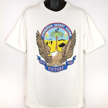 Hanes Operation Desert Storm Shield T Shirt Vinta… - image 1