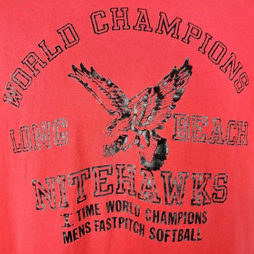 Vintage Long Beach Nitehawks T Shirt Vintage 80s … - image 2
