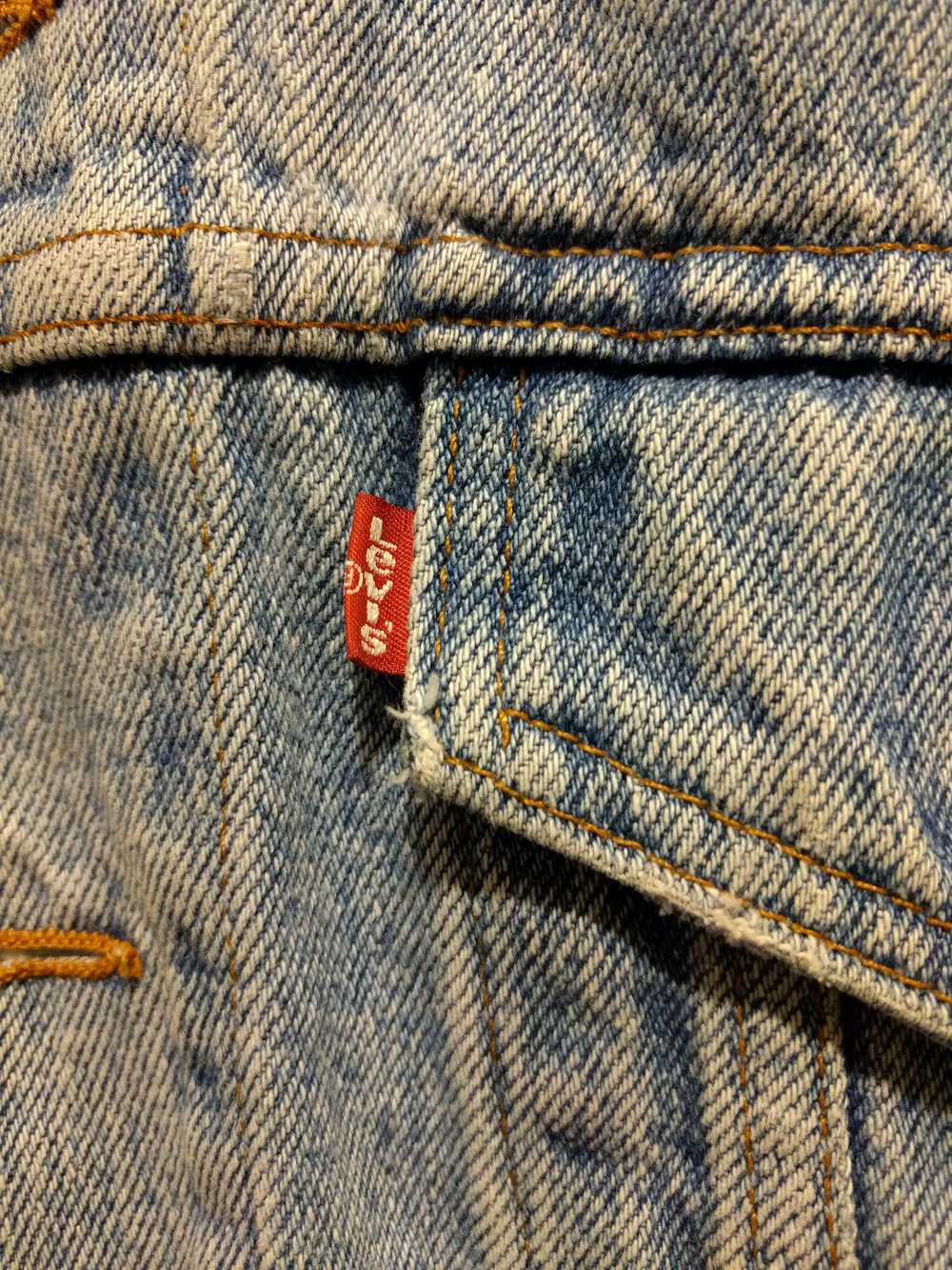 Levi's Vintage Denim Jean Jacket big E red tab - image 3