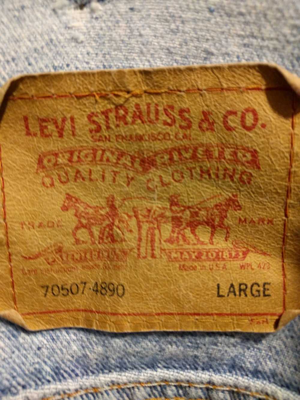 Levi's Vintage Denim Jean Jacket big E red tab - image 8